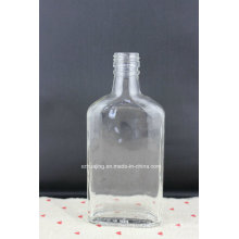 250ml 8oz Flat Liquor Glass Bottle